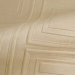 Detail van het beige fluwelen reliëfpatroon op de stof van het Objet Manoir 44024 M-0UIM-2 meubel.