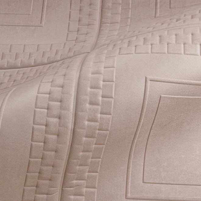 Detailopname van het reliëfpatroon op de stoffen bekleding van het designobject Pantheon_44031-I2OC-2.