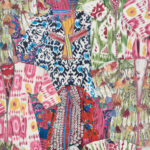 Kleurrijk patroon van traditionele Manisa-kledingstukken met opvallende prints, borduursels en kwastjes.