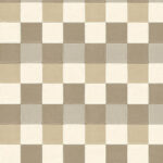 Vloerpatroon Plaza-21003 met een schaakbordmotief in beige, crème en grijstinten.