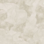 Bovenaanzicht van het Cosmic Cocoon Alabaster Rectangle vloerkleed met organische vormen en texturen in zachte beige- en crèmetinten.