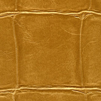 Close-up van een goudbruine kunstleren textuur met een patroon dat lijkt op krokodillenleer, type VP-423-08.