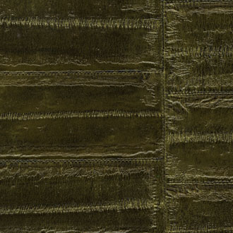 Donkergroene veloursstof met een horizontaal en verticaal gestikt patroon, type VP-424-10.