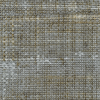 Textuur van wandbekleding VP-601-92 met een geweven linnenachtig patroon in grijs- en bruintinten.