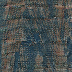 Textielpatroon VP-723-13 met een geweven structuur in blauw- en bruintinten.