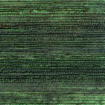 Groen en zwart geweven textuurpatroon van het materiaal VP-725-17.
