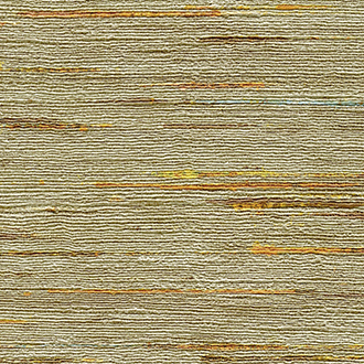 Textuur van wandbekleding VP-851-05 met horizontale lijnen in beige en subtiele accenten van geel en oranje.
