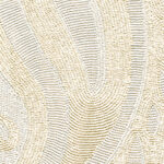 Abstract patroon van fijne, golvende lijnen in beige en wit uit het kunstwerk VP-911-01.