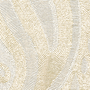 Abstract patroon van fijne, golvende lijnen in beige en wit uit het kunstwerk VP-911-01.