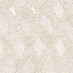 Beige textielpatroon VP-912-01 met een geweven, golvend lijnenmotief.