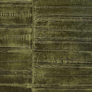 Detailopname van het groengestikte textieloppervlak van kunstwerk VP_424_22.