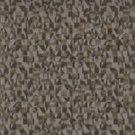 Geometrisch patroon van Casamance Tiznit 74400446 behang in bruin- en grijstinten.