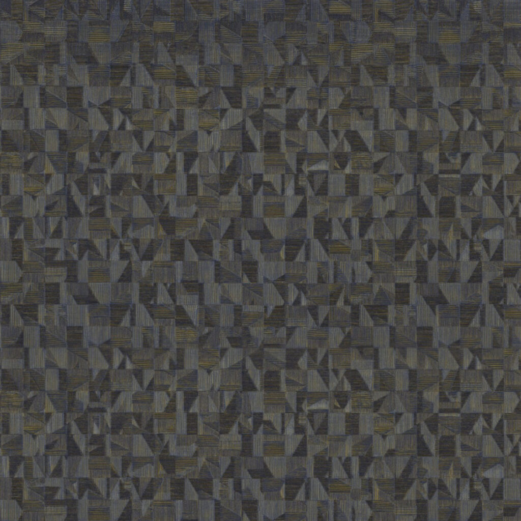 Donkerblauw Casamance Tiznit 74400854 behang met een geometrisch patroon van abstracte vormen en textuur.