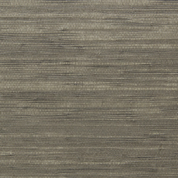 Grijsbruine wandbekleding met een horizontaal geweven textuurpatroon uit de CA46-collectie.