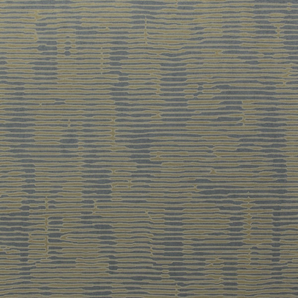 Abstract patroon van horizontale geelgroene en donkerblauwe lijnen op een textielachtig oppervlak.