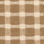 Textielpatroon van Elitis Baleares Punta Ju 002-29 met geweven beige en crèmekleurige blokken en golvende lijnen.