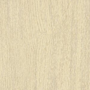 Lichtbeige Elitis-behang met een houtnerfstructuur uit de Bois Sculpté Gouge collectie.