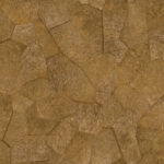 Patchwork behang met een natuurlijke textuur in bruine dierenvacht-look uit de Elitis Sauvages collectie.