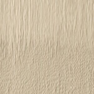 Beige Elitis Bois Sculpté Silva VP 940 01 wandbekleding met een reliëfstructuur van verticale lijnen en organische patronen.