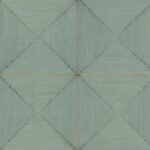 Groen wandpaneel uit de Elitis Cordes Sensibles collectie, ontworpen door Véronique de Soultrait, met een geometrisch reliëfpatroon.