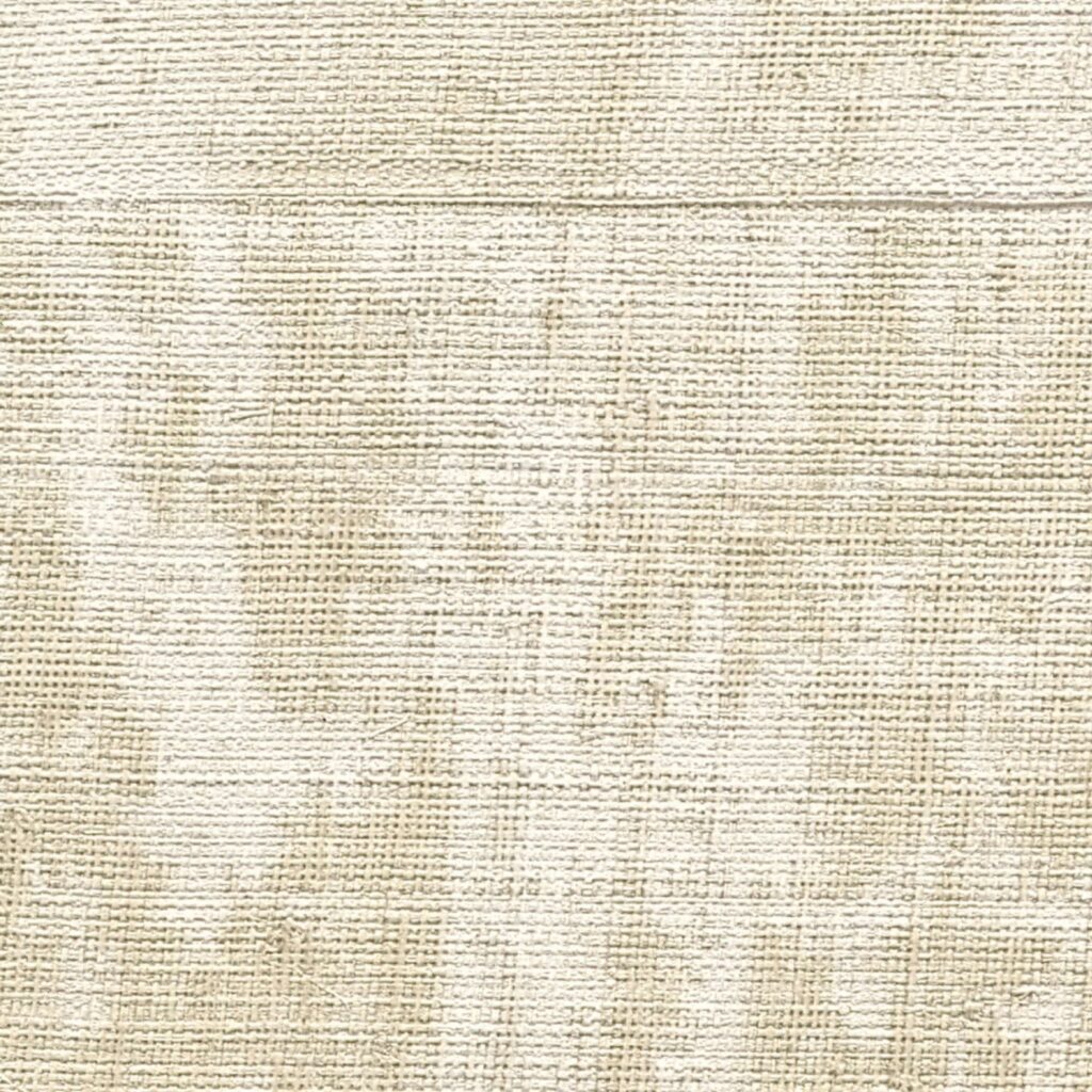 Beige geweven structuur van Elitis Eldorado Munt behang met een natuurlijke textiellook.