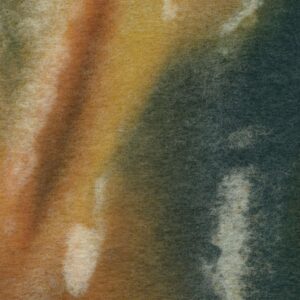 Detail van de Elitis Excentric Funky stof WO 118 69 met een zachte, viltachtige textuur en een abstract patroon in warme aardetinten.