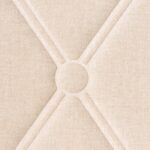 Beige chenille wandbekleding Elitis Forms Mone RM 1056 01 met geometrisch reliëfpatroon.