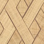 Geweven wandbekleding van natuurlijke vezels in een geometrisch patroon uit de Elitis Merida Entrelazados RM 1019 04 collectie.