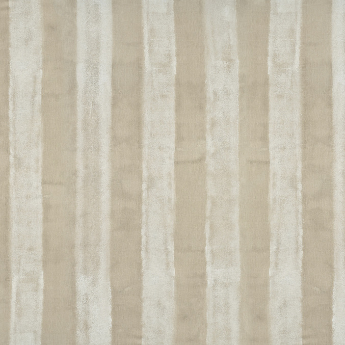 Beige Elitis-stof Ephemere Univers LI 895 05 met een patroon van brede verticale strepen in ton-sur-ton tinten.