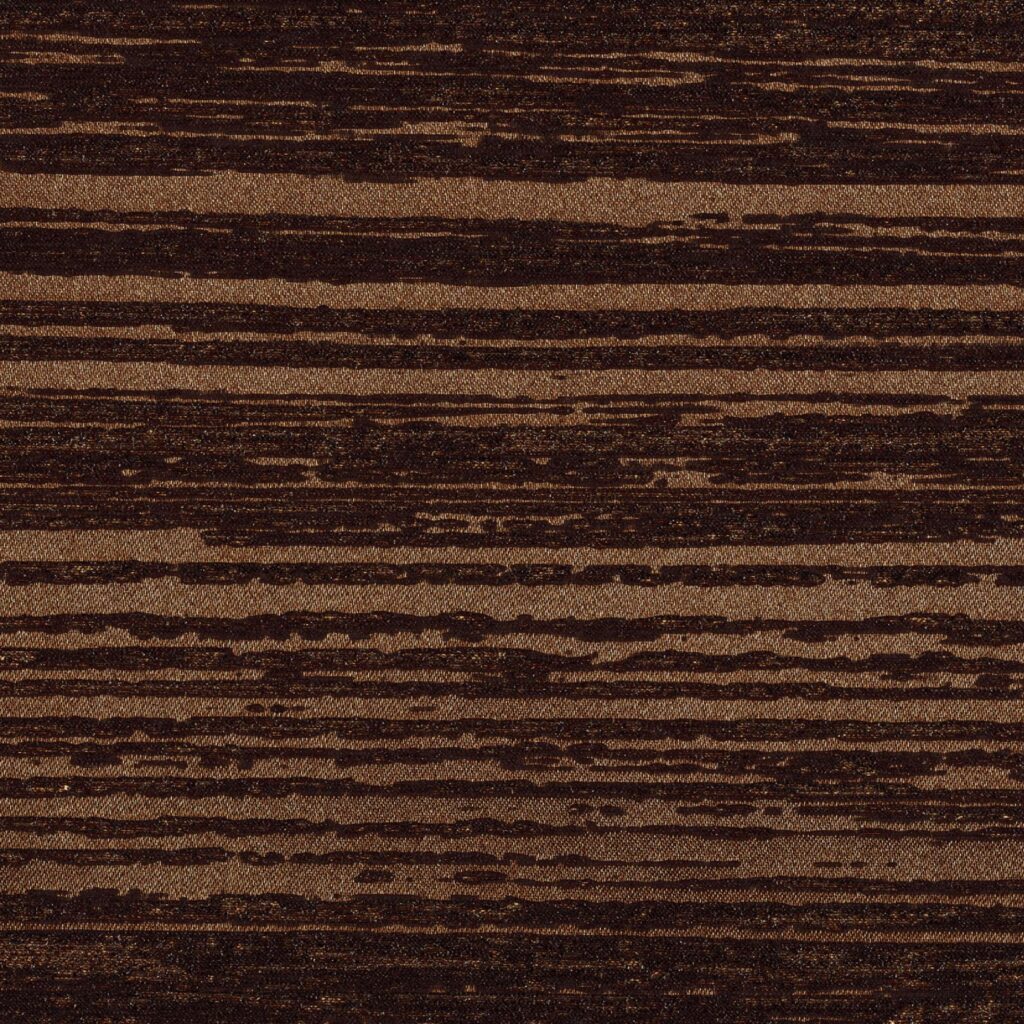 Bruine Elitis Mouvements behangtextuur met horizontale, abstracte lijnen in verschillende tinten.