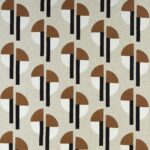 retro geometrisch design met halve maantjes en strakke strepen