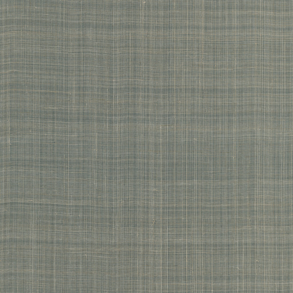 Lichtblauw linnenachtig textielpatroon met verweven beige draden uit de Arte Diffuse collectie.