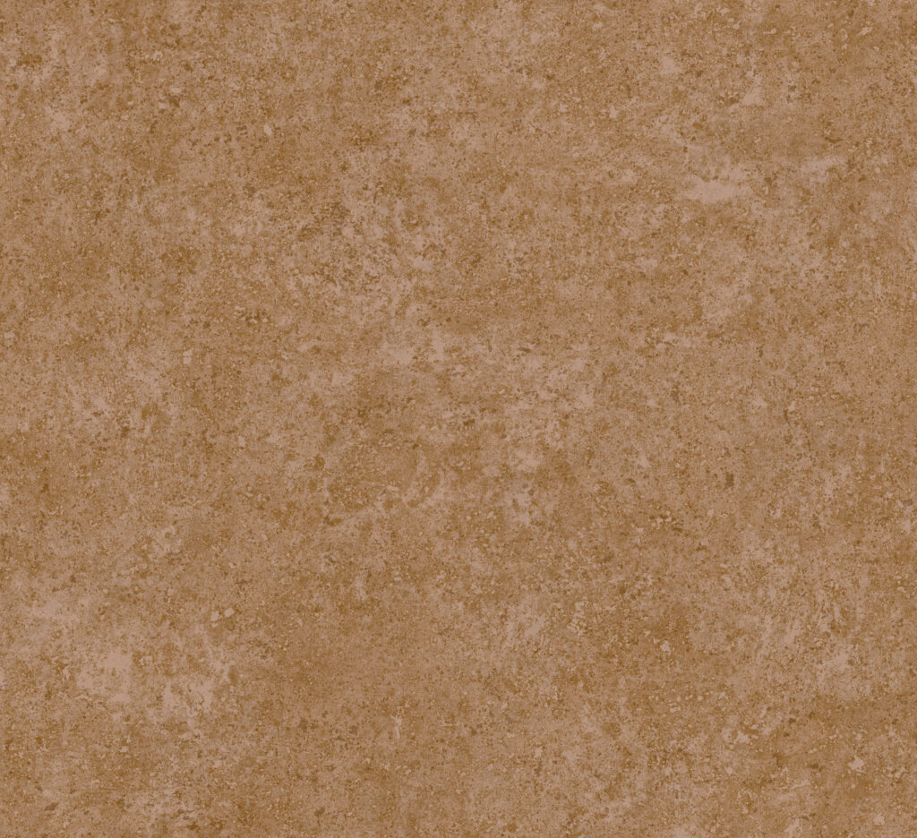 Roodbruine kalkachtige stucafwerking met een natuurlijke, gemêleerde textuur uit de Arte Essentials Kaolin Calcaire Stucco collectie.