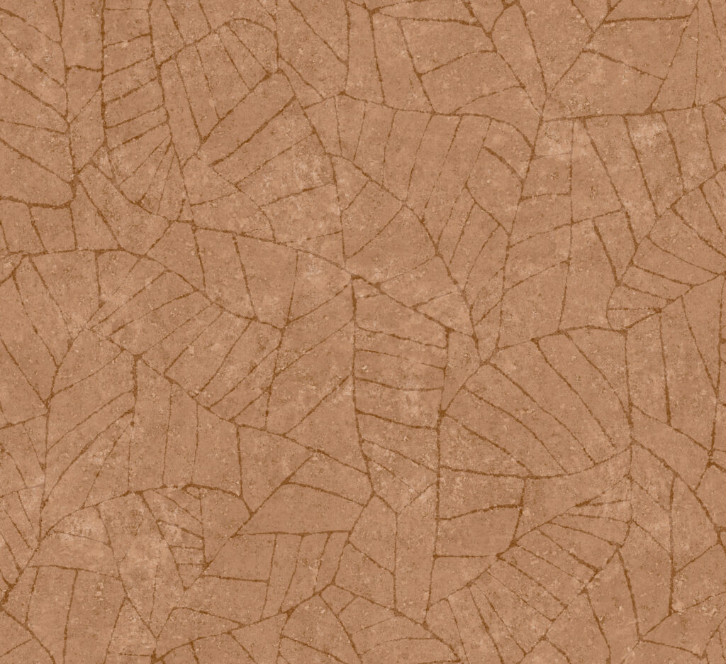 Abstract patroon op een klei-achtige achtergrond met grillige lijnen uit de Arte Essentials Kaolin Fragment collectie.