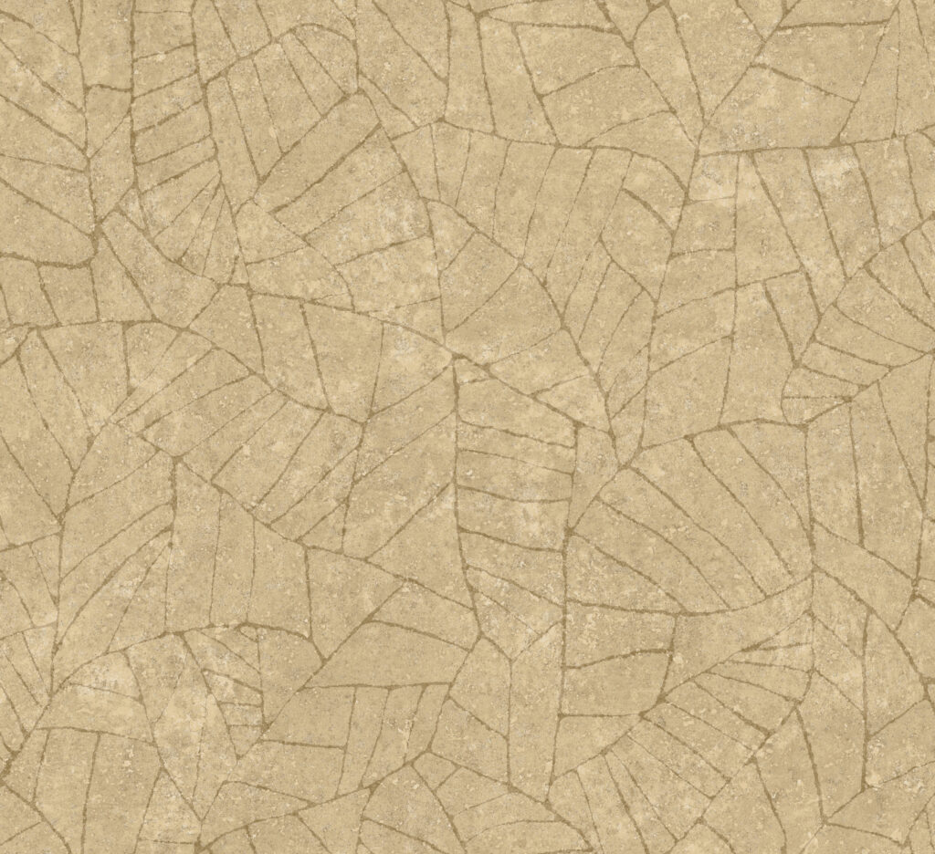 Beige keramisch oppervlak met een patroon van fijne, bladerachtige breuklijnen uit de Arte Essentials Kaolin collectie.