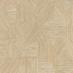 Geometrisch patroon in beige tinten met een geweven textuur uit de Arte Prismatic Refraction collectie.