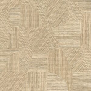 Geometrisch patroon in beige tinten met een geweven textuur uit de Arte Prismatic Refraction collectie.