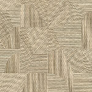Beige wandbekleding uit de Arte Prismatic Refraction collectie met een geometrisch patroon van fijne, lineaire texturen.