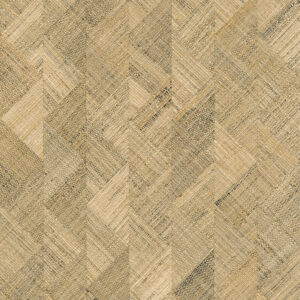 Beige wandbekleding met een geweven, geometrisch patroon uit de Arte Prismatic Rutile 52424 collectie.
