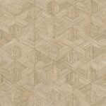 Beige geometrisch patroon met verweven textuur uit de Arte Reflect-behangcollectie.