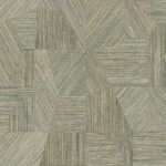 Abstract geometrisch patroon met wisselende lijnen en texturen in aardetinten uit de Arte Refraction-collectie.