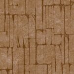 Bruin muurpatroon met organisch gevormde, verticale en horizontale stroken in Arte Solco 30365 Brick stijl.