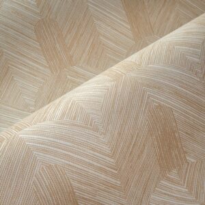 Detailopname van het Arte Dome 24063 behang met een geometrisch patroon in beige en crème.