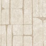 Beige muurdecoratie met een patroon van onregelmatige, rechthoekige stenen uit de Arte Solco 30361 collectie.