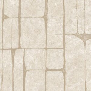 Beige muurdecoratie met een patroon van onregelmatige, rechthoekige stenen uit de Arte Solco 30361 collectie.