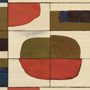 Groot panorama met kleurrijke abstracte voorstelling van Elitis : Liberté chromatique