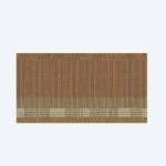 patroon van een grote wandvullende voorstelling met een lijnenspel in warm rood van Elitis: Lignes telluriques