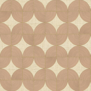 Patroon weergave met het Elitis Cordes sensibles x Veronique de Soutrait Courbes VP 995-90 behang in roze