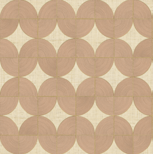 Patroon weergave met het Elitis Cordes sensibles x Veronique de Soutrait Courbes VP 995-90 behang in roze