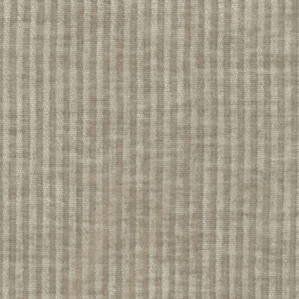 Detail van een bijzondere textielmuurbekleding met een taupe kleurig ribbeltje.